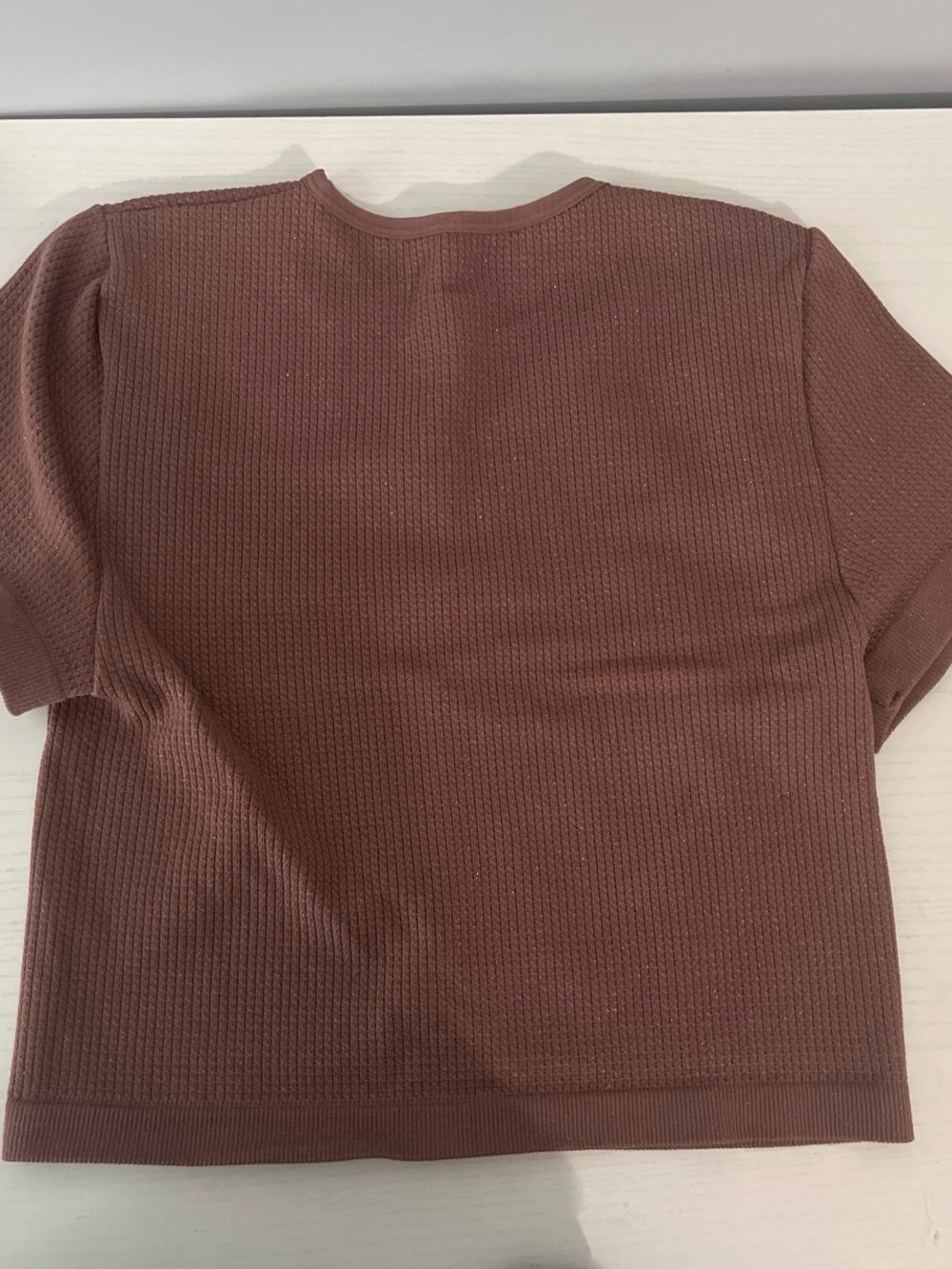 wild fable Textured Short Sleeve Cropped Top - Mauve